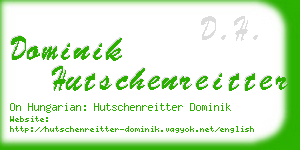 dominik hutschenreitter business card